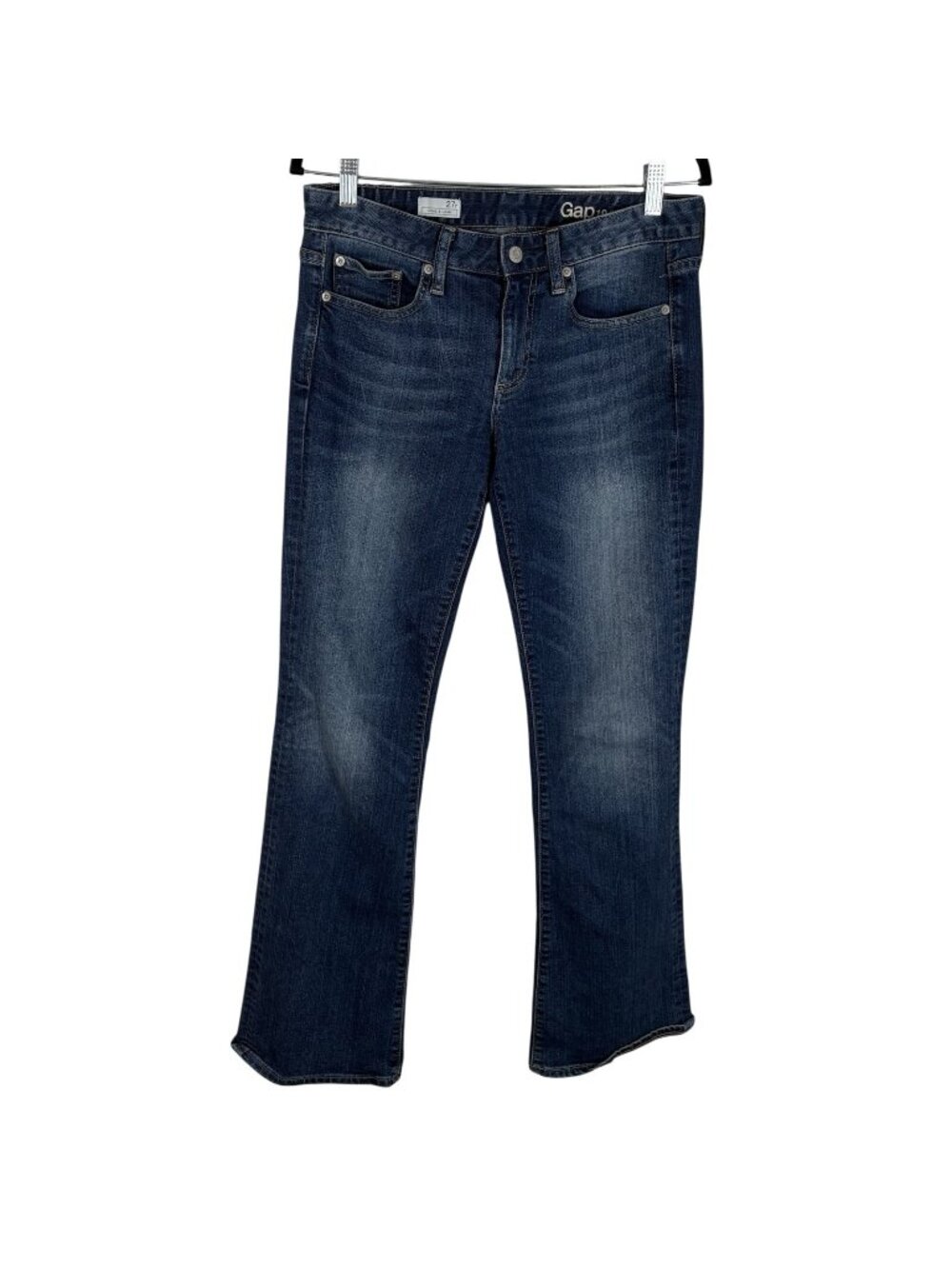 Gap 1969 Women Size 27R Medium Wash Denim Mid Rise Long & Lean Bootcut Jeans
